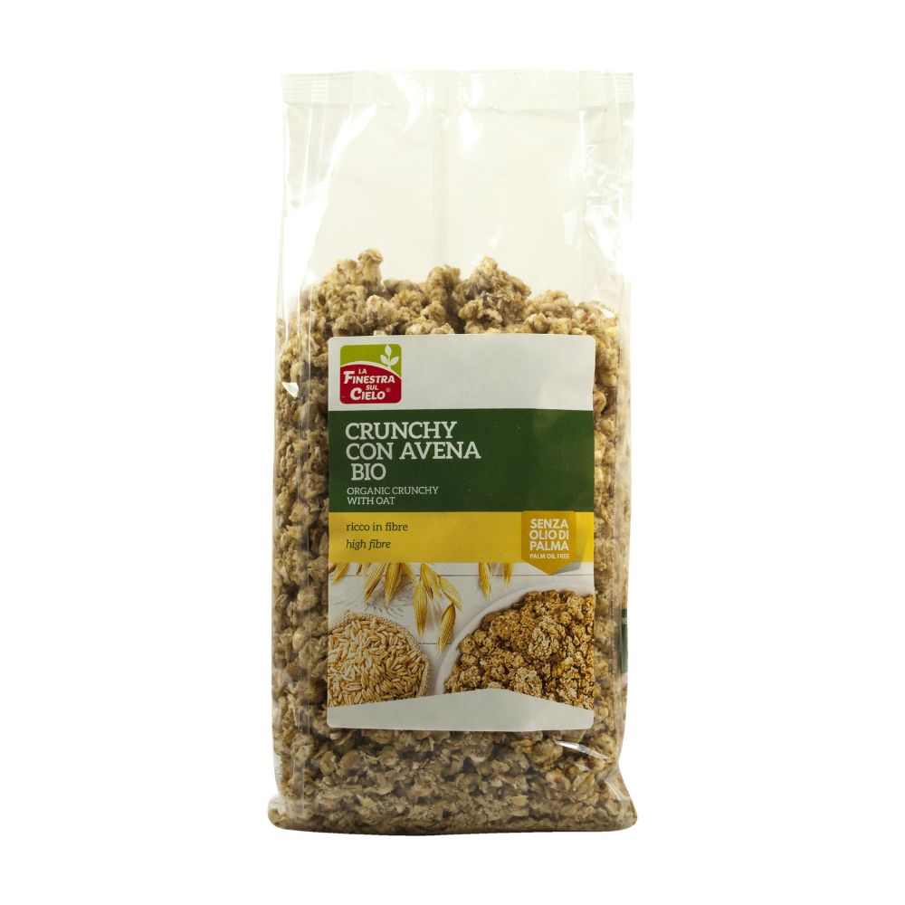 Musli Bio crocant cu ovaz fara zahar si fara ulei de palmier, 375g, La Finestra Sul Cielo