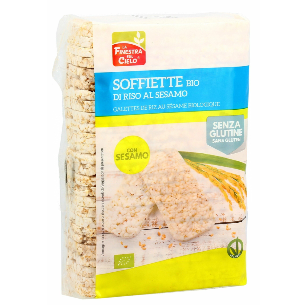 Galette din orez integral cu susan Bio, 130 g, La Finestra Sul Cielo