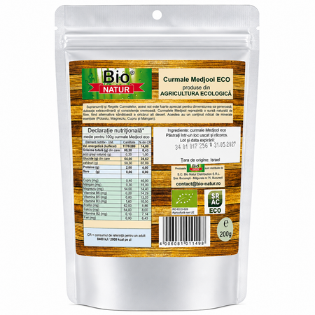 Curmale Medjool Bio, 200 g, Bio Natur 795730