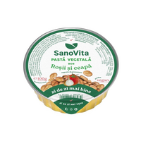 Pasta vegetala din bob cu rosii si ceapa, 100 g, Sanovita
