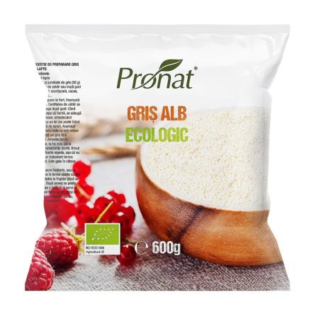 Gris alb Bio, 600 g, Pronat