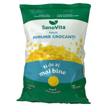 Fulgi de porumb crocanti, 250 g, Sanovita