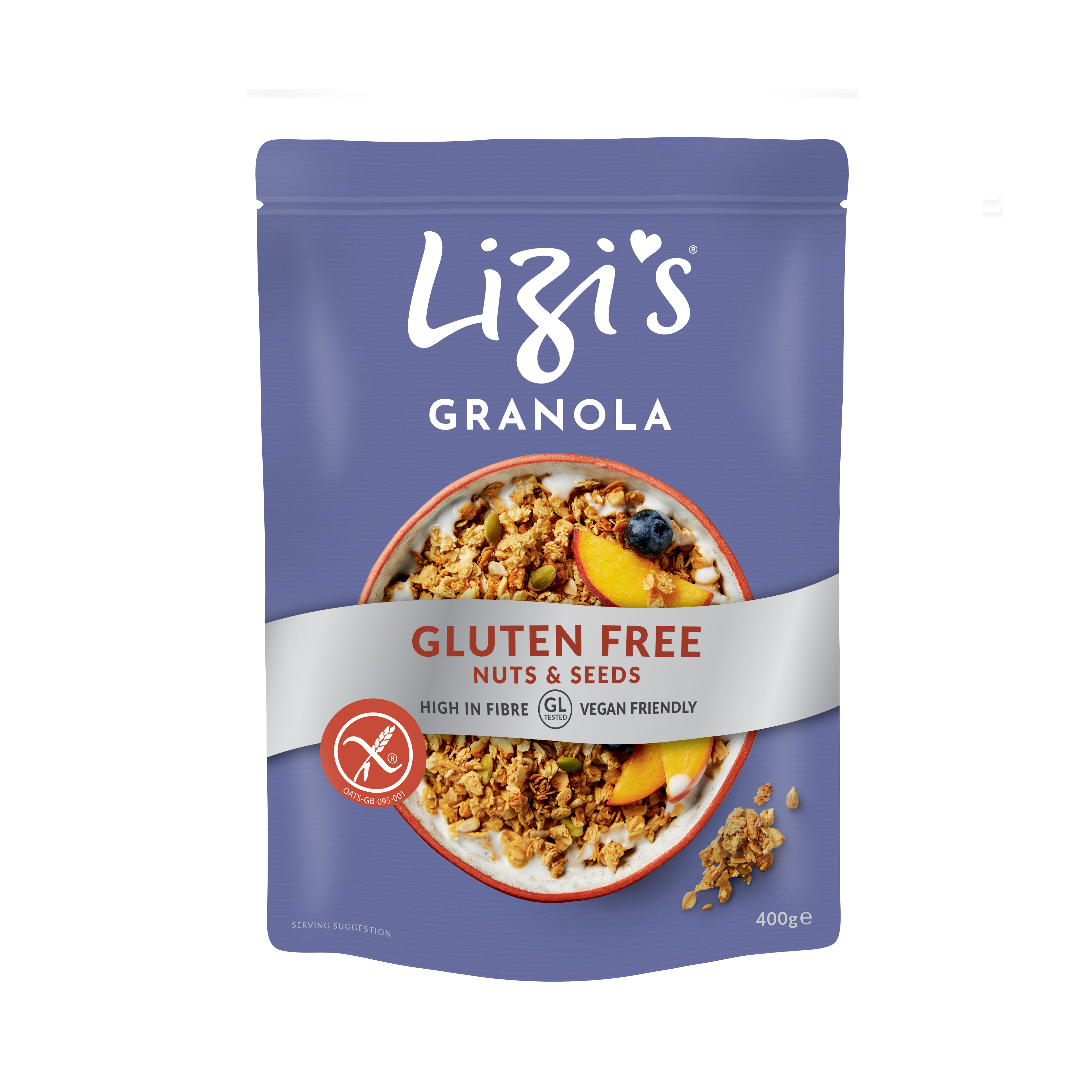 Musli fara gluten cu nuci si seminte, 400 g, Lizi's Granola