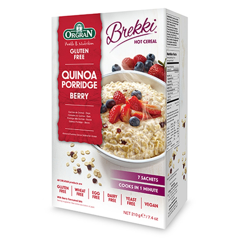 Cereale cu quinoa si zmeura, 210 gr, Orgran