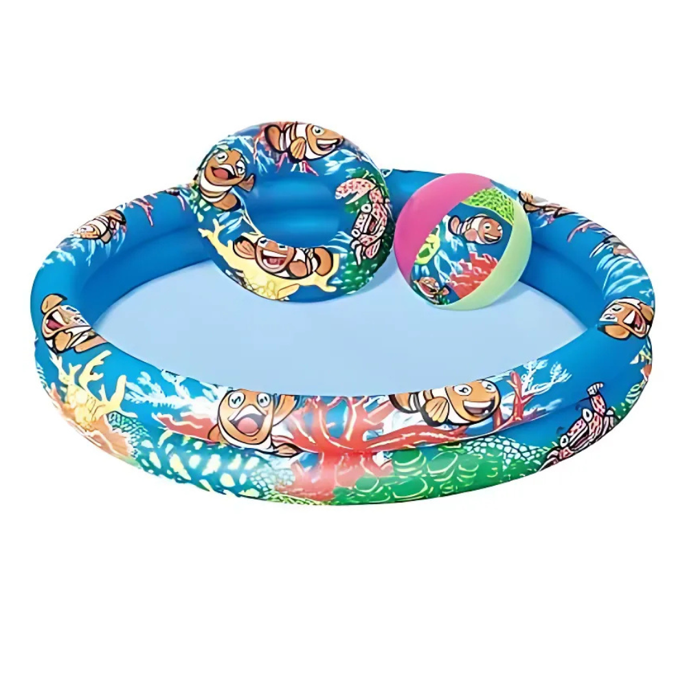 Piscina gonflabila, colac si minge pentru copii, 122x20 cm, +2 ani, Bestway