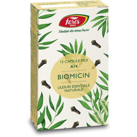 Biomicin, 15 capsule moi, Fares