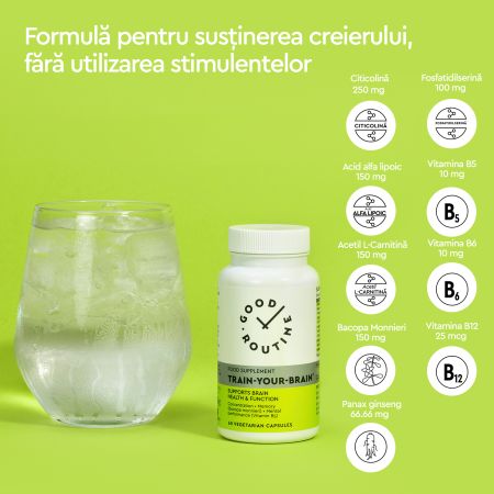 Train Your Brain, 60 capsule vegetale, Good Routine 776878