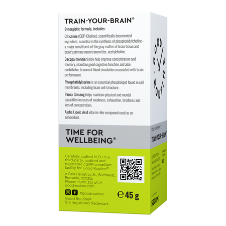 Train Your Brain, 60 capsule vegetale, Good Routine 776887