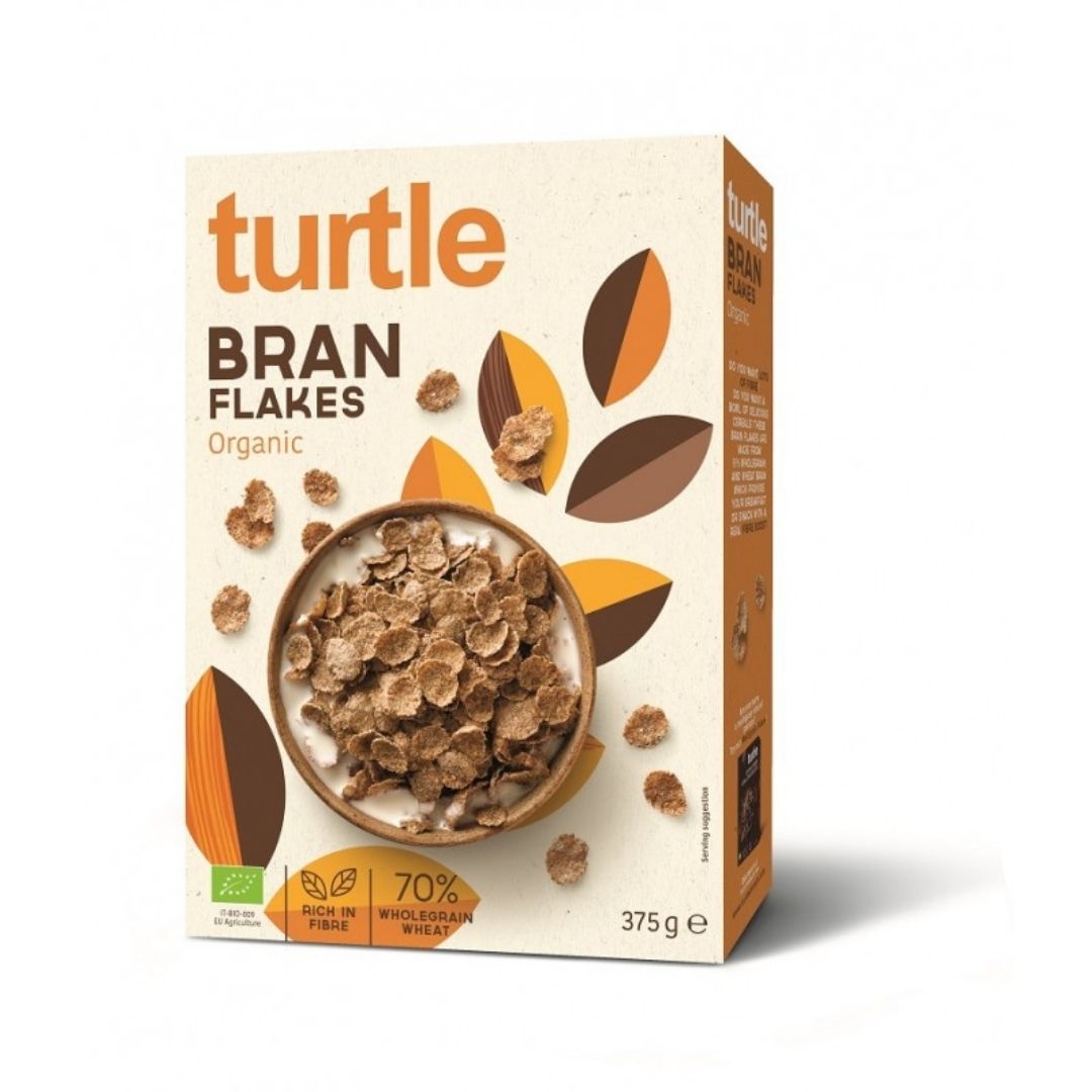 Fulgi Bio cu tarate, 375 g, Turtle