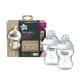 Set 2 biberoane PP cu tetina din silicon Closer to Nature, 2x 260 ml, Tommee Tippee 516488