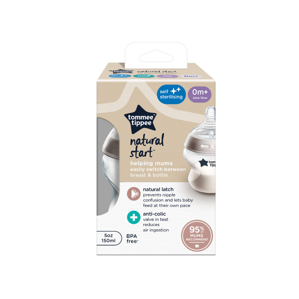 Biberon cu autosterilizare Natural Start, +0 luni, 150 ml, Tommee Tippee