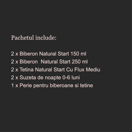 Kit de pornire cu biberoane anti-colici pentru nou-nascut Natural Start, Tommee Tippee 666155