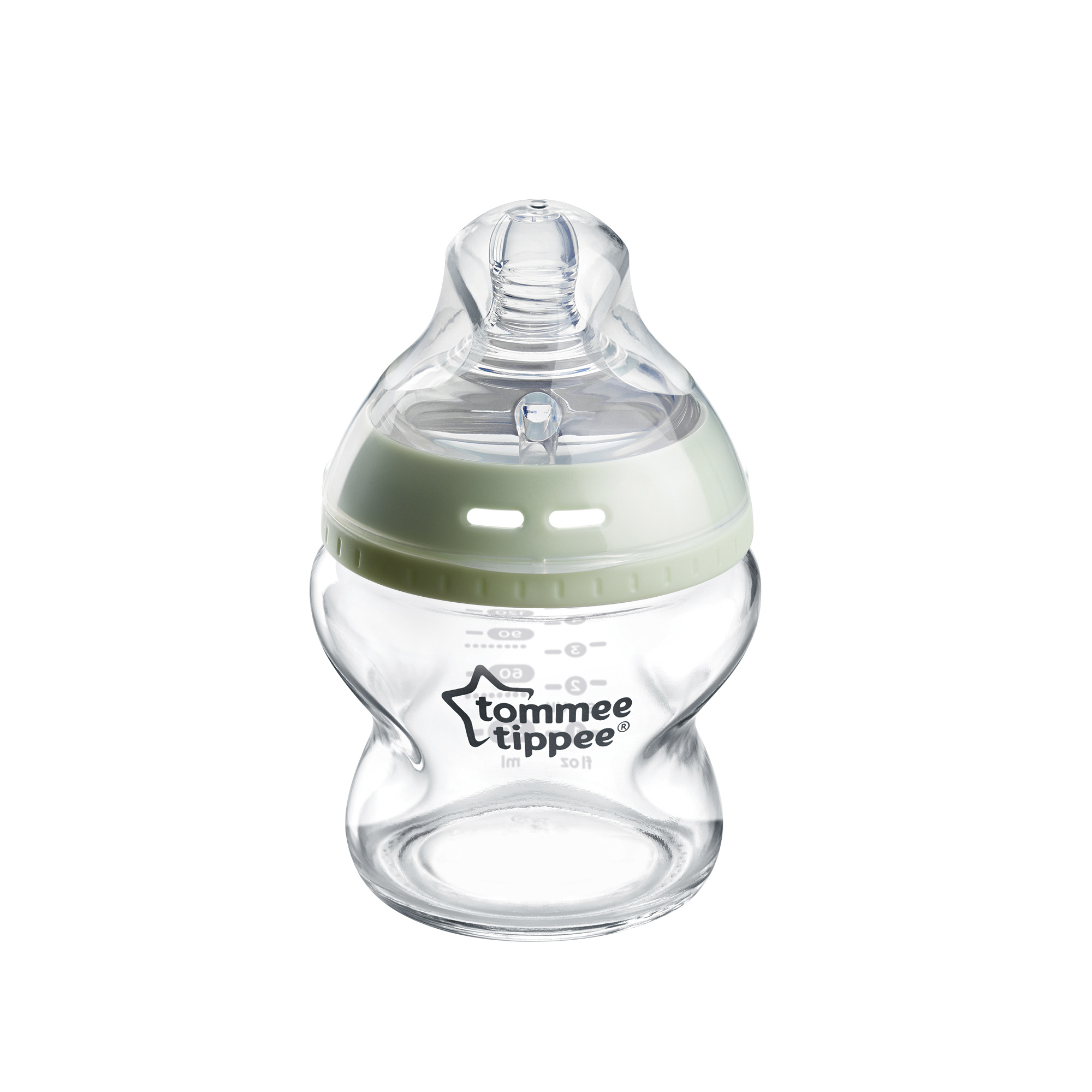 Biberon din sticla Natural Start, 0 luni+, 150 ml, Tommee Tippee