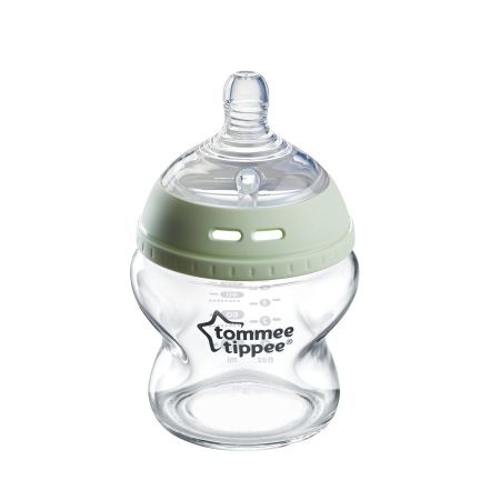 Biberon din sticla Natural Start, 0 luni+, 150 ml, Tommee Tippee 748058