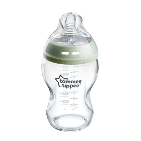 Biberon din sticla Natural Start, 0 luni+, 250 ml, Tommee Tippee
