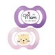 Suzete simetrice decorate fara inel, 6-18 luni, 2 bucati, Diverse Culori, Baby Nova 653282