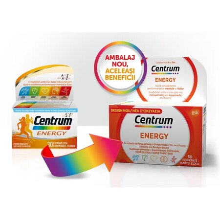 Centrum Energy, 30 comprimate, GsK 684572