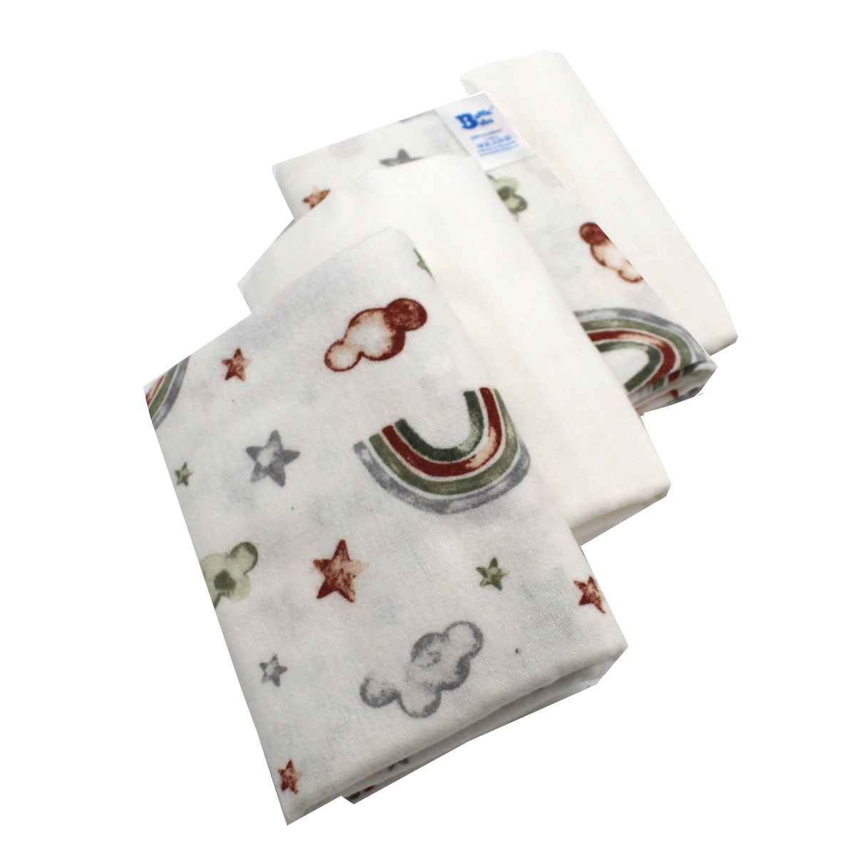 Set 4 scutece din finet pentru copii, 70x80 cm, Baltic Bebe