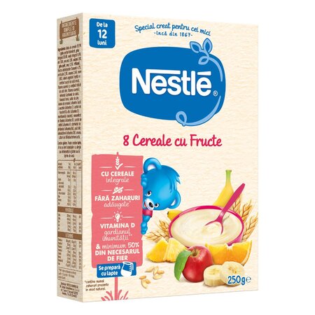 Mix 8 cereale cu fructe Infant Cereals, +12 luni, 250 g