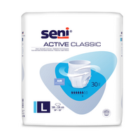 Chilot elastic absorbant Active Classic, Large, 100 - 135 cm, 30 bucati, Seni