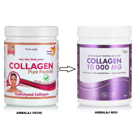   Pulbere de colagen tip 1 si 3, 300g, Swedish Nutra 816036