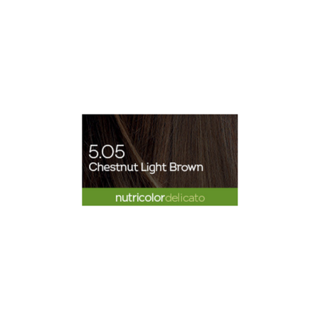Vopsea permanenta pentru par Nutricolor, Nuanta Castaniu Deschis Saten 5.05, 140ml 681875