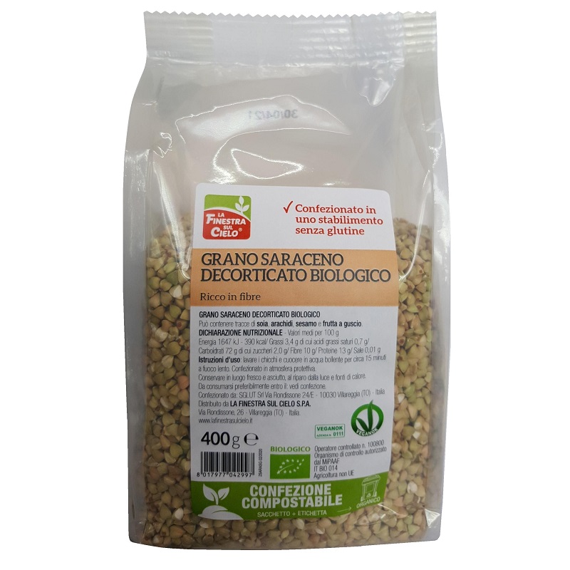 Hrisca bio decorticata fara gluten, vegan, 400g, Finestra Sul Cielo