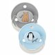 Suzete rotunde cu inel drate multicolore, 0-24 luni, 2 bucati, Diverse Culori, Baby Nova 653312