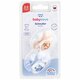 Suzeta din silicon ortodontica, 0-6 luni, 2 bucati, Diverse Culori, Baby Nova 653326