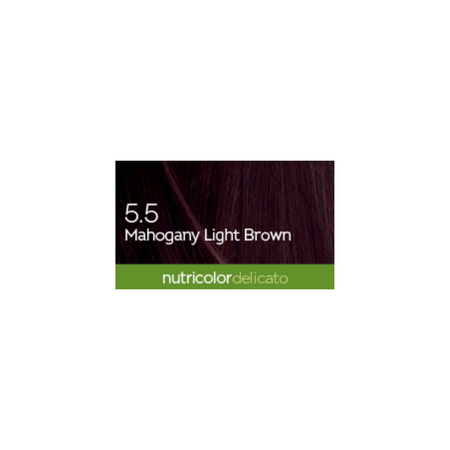 Vopsea permanenta pentru par Nutricolor Delicato, 5.5 Mahogany Light Brown, 140 ml, Biokap 681891