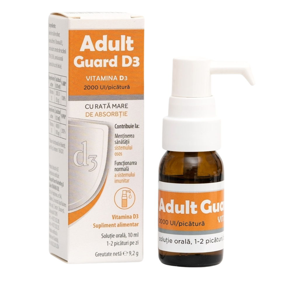 Adult Guard3 2000 UI Vitamina D3, 10 ml, Magna Pharm