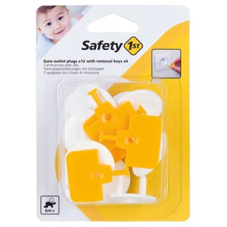 Aparatori cu cheie pentru prize, 12 bucati, Safety 1st