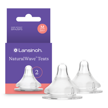 Tetina din silicon cu flux Mediu, 2 bucati, Lansinoh