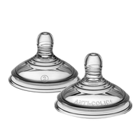 Tetina din silicon anti-colici flux mediu, +3 luni, 2 bucati, Tommee Tippee