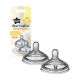 Tetina din silicon anti-colici cu flux mediu, +3 luni, 2 bucati, Tommee Tippee 609874