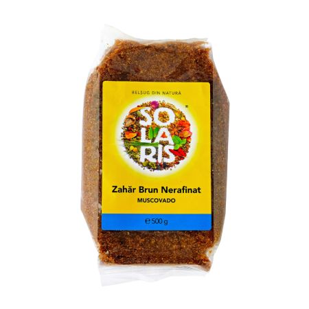 Zahar brut nerafinat Muscovado, 500 g, Solaris