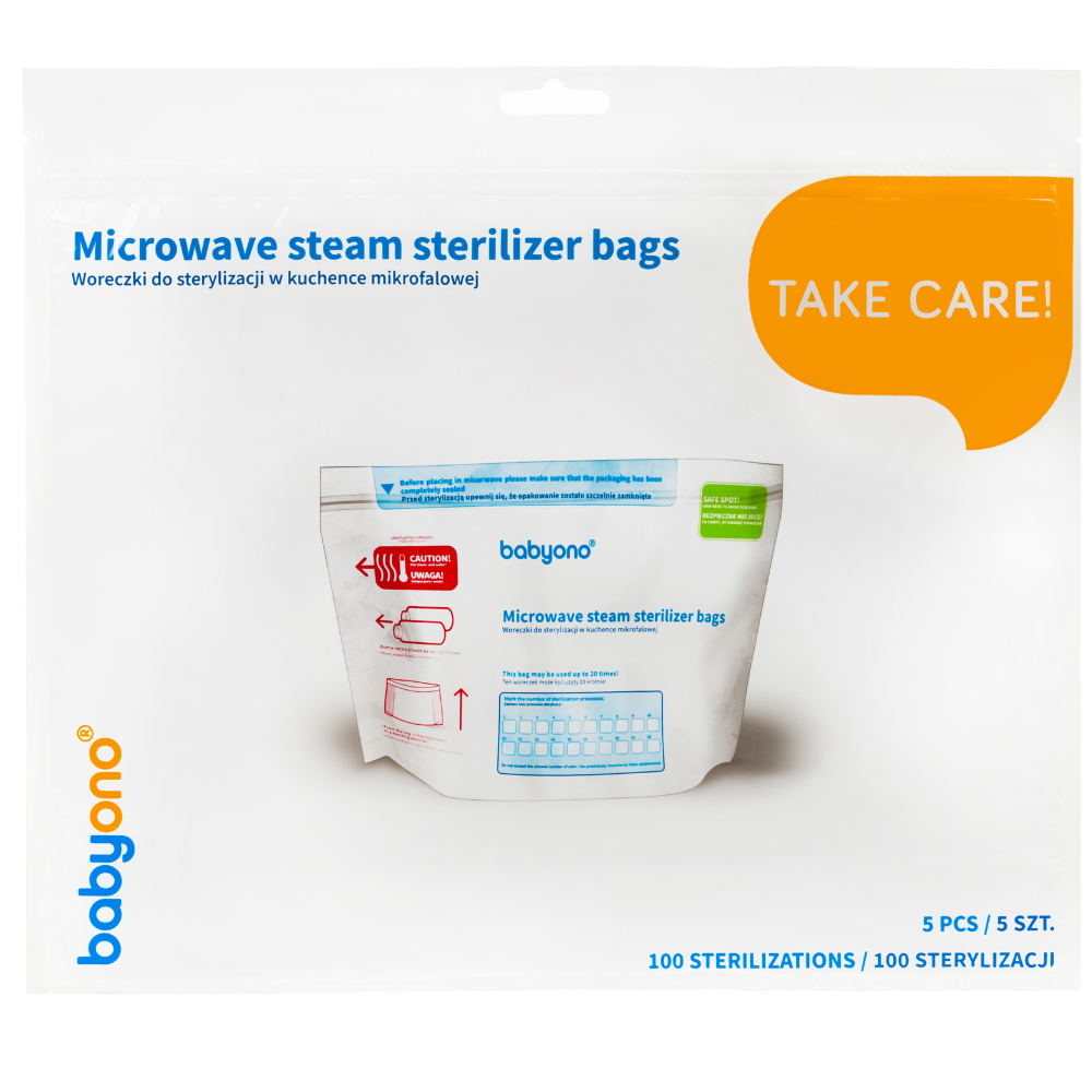 Pungi pentru sterilizarea biberoanelor, 5 bucati, Babyono