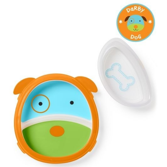 Set Farfurie si Bol Smart Zoo - Catelus, +6 luni, SkipHop