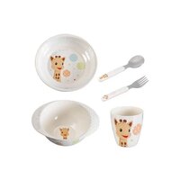 Set pentru masa cu model baloane Girafa Sophie, +6 luni, Vulli