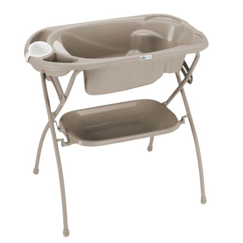 Cadita Baby Bagno cu suport metalic si tub de evacuare, Maroniu, Cam