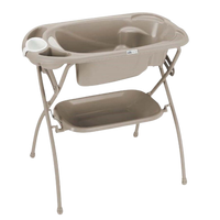 Cadita Baby Bagno cu suport metalic si tub de evacuare, Maroniu, Cam
