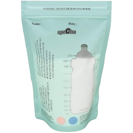 Pungi de depozitare, pentru lapte matern, cu fermoar, 30 bucati, Spectra 700492