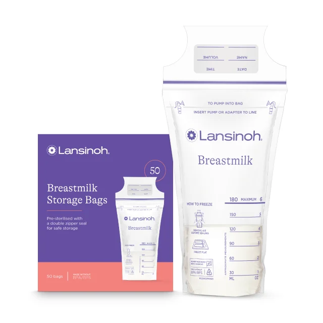 Pungi de stocare a laptelui matern, 50 bucati, Lansinoh