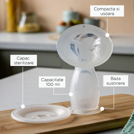 Pompa manuala de san din silicon, Tommee Tippee 602038