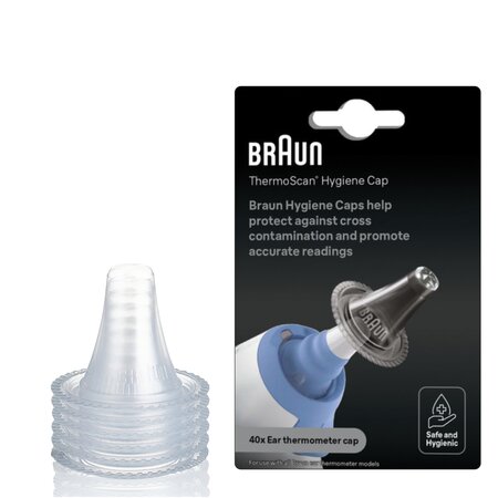 Set capace igienice pentru termometre auriculare ThermoScan, LF40, 40 bucati, Braun 683996