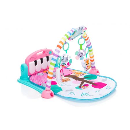 Covoras de joaca cu pian muzical, 0 luni+, Pink, Fillikid