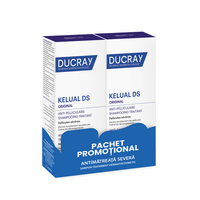 Pachet Sampon tratament dermatocosmetic antimatreata Kelual DS, Original, 2 x 100 ml, Ducray