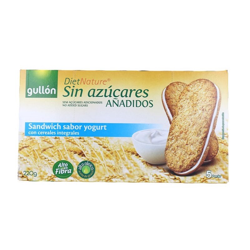 Biscuiti Sandwich cu crema de iaurt, 220 g, Gullon