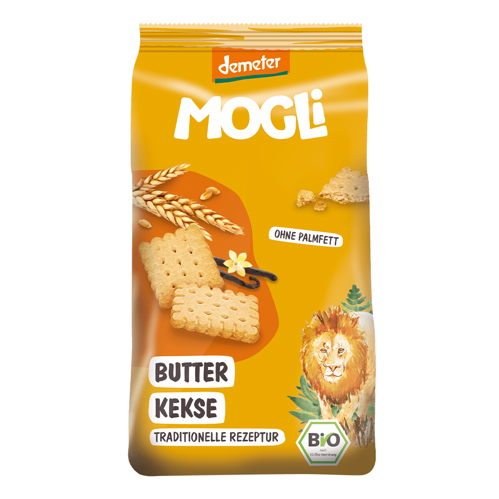 Biscuiti cu unt bio, 125 gr, Mogli