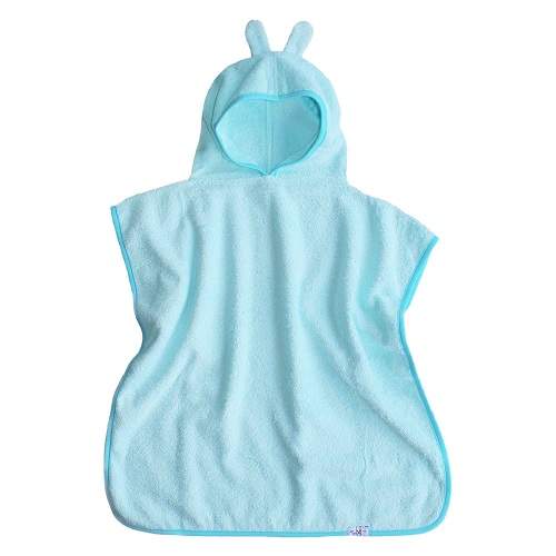 Prosop Poncho cu gluga si urechiuse, 2-6 ani, Bleu